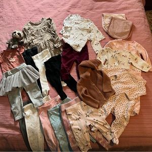 Huge Lot 6-9 months Girls Capsule Wardrobe Boho Mushroom style